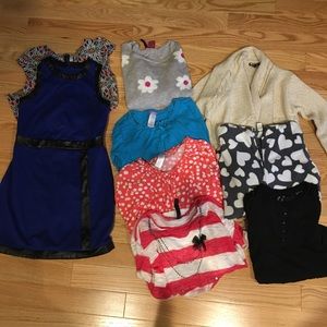Girls clothes size 12-14 lot of 9 items
